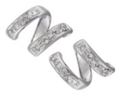 Boucles d'oreilles "le petit" Tourbillon de la Vie en or 18 carats et diamants