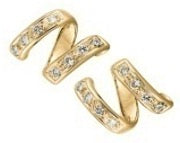 Boucles d'oreilles "le petit" Tourbillon de la Vie en or 18 carats et diamants