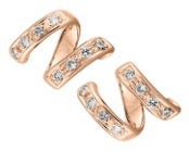 Boucles d'oreilles "le petit" Tourbillon de la Vie en or 18 carats et diamants