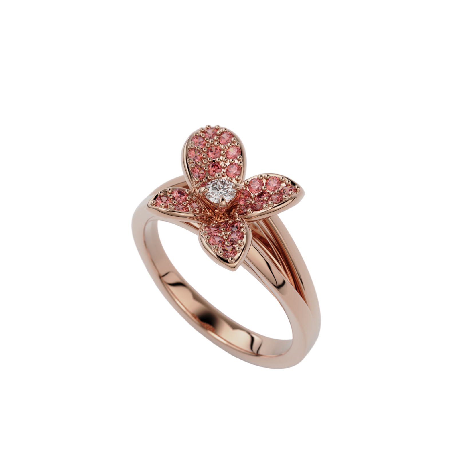 Bague "Fleurette" rubis collection Fleur de Peau