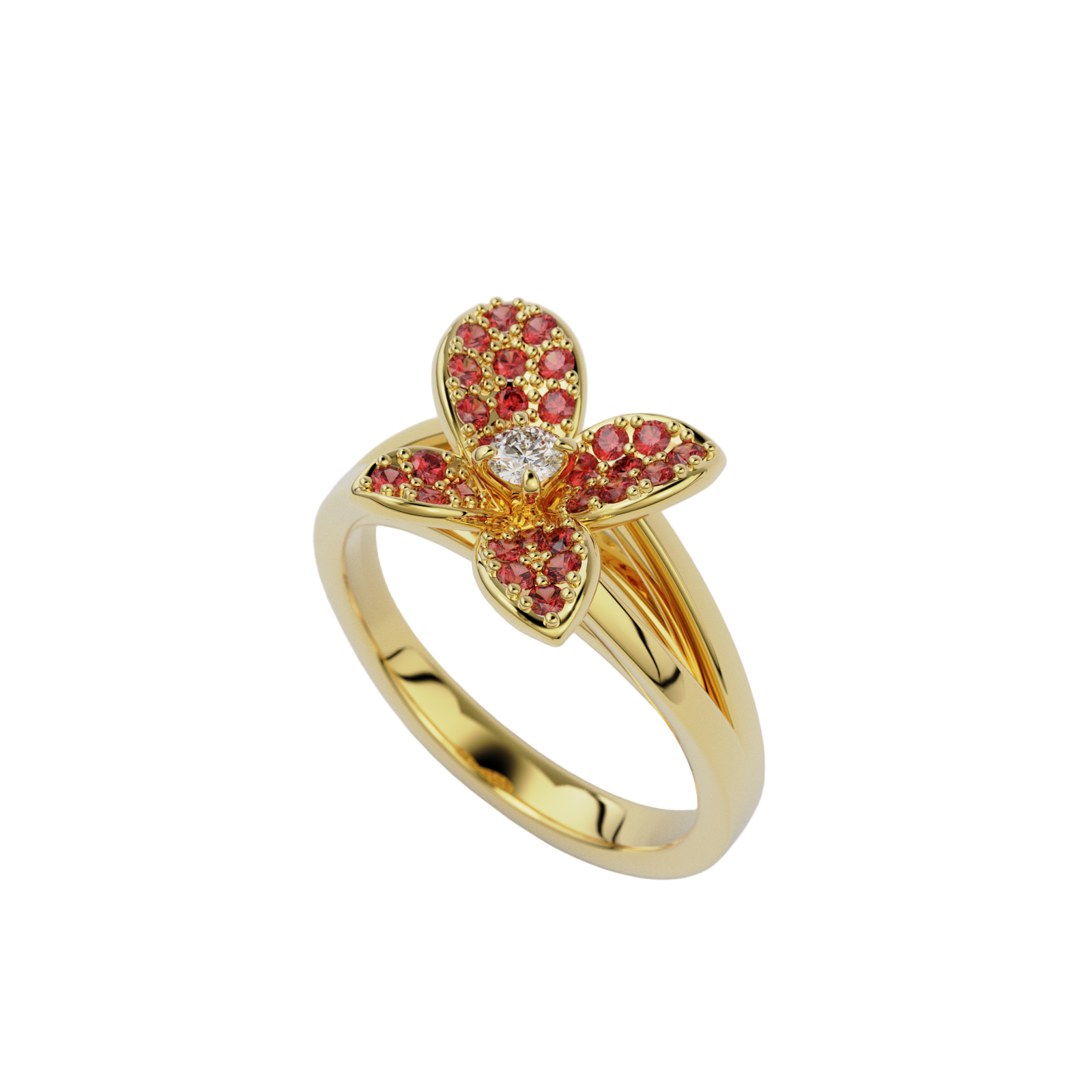 Bague "Fleurette" rubis collection Fleur de Peau