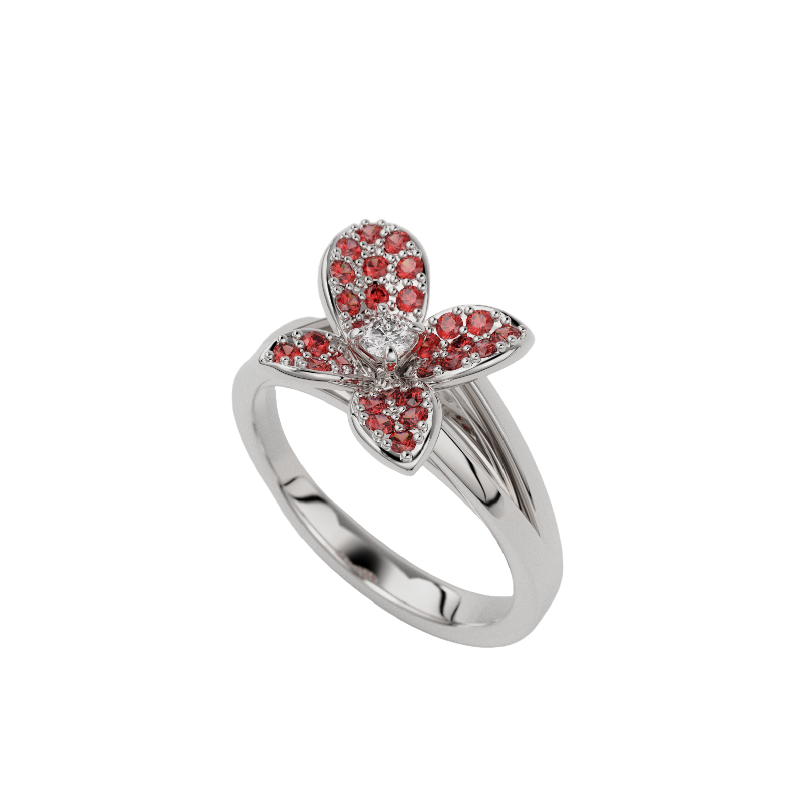 Bague "Fleurette" rubis collection Fleur de Peau