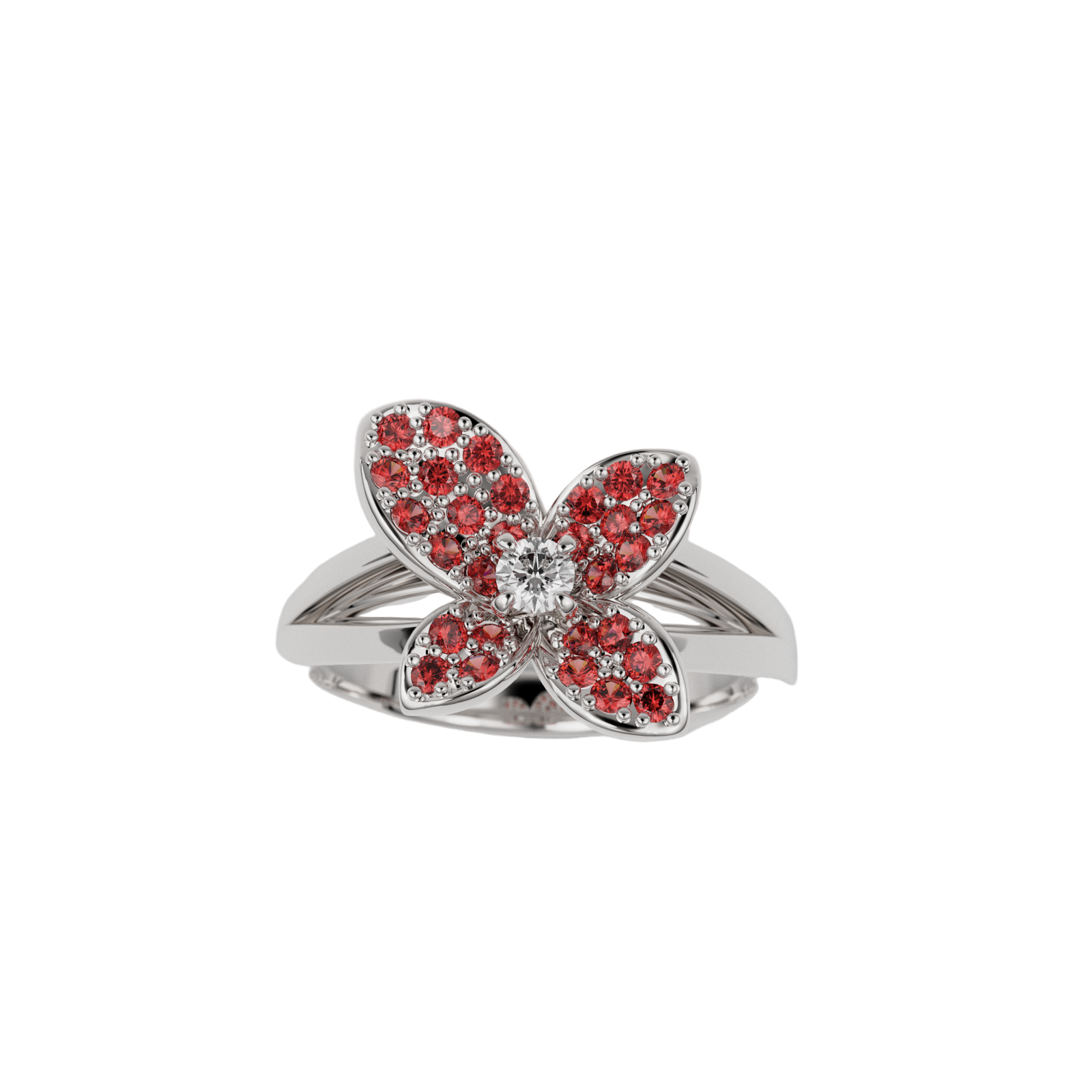 Bague "Fleurette" rubis collection Fleur de Peau