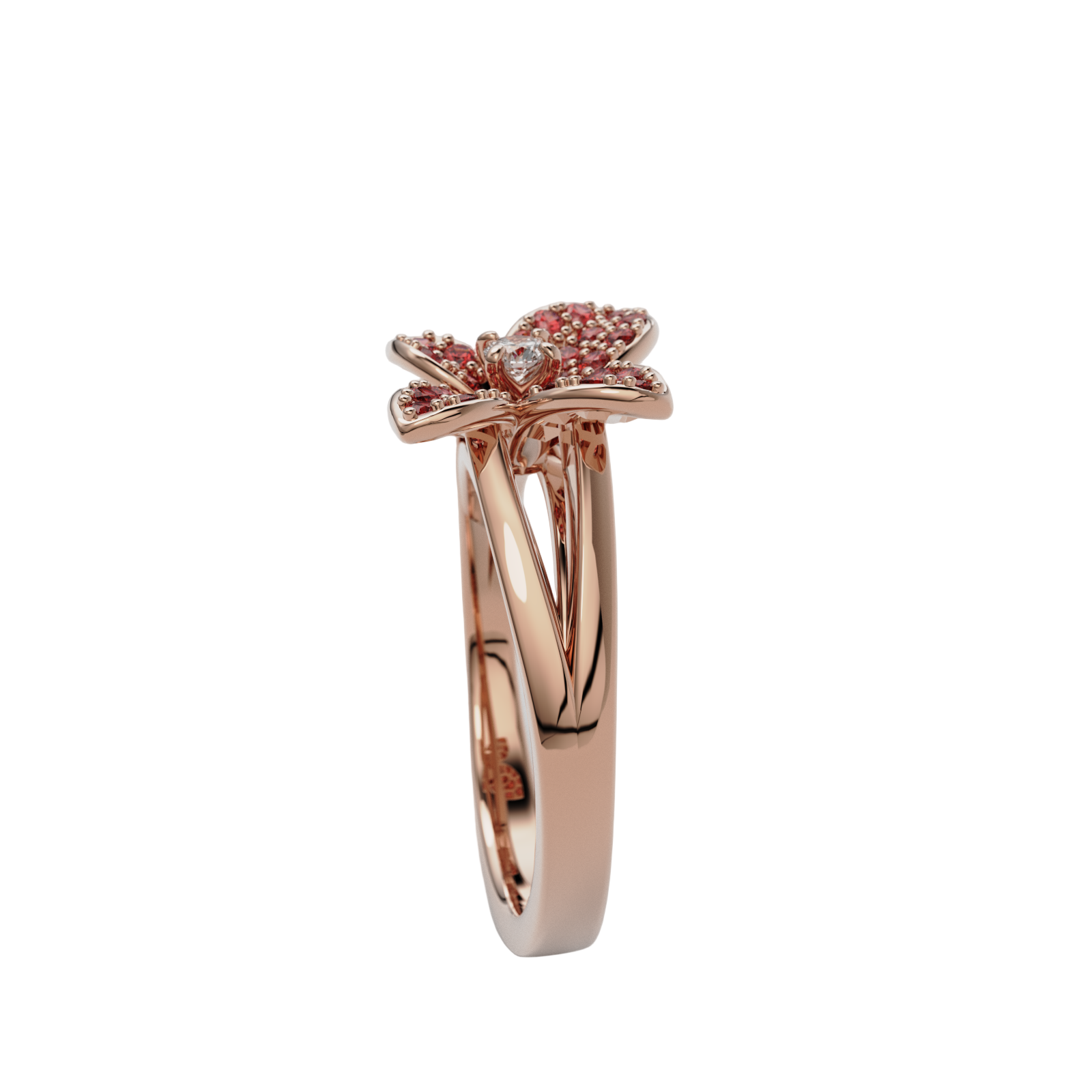 Bague "Fleurette" rubis collection Fleur de Peau