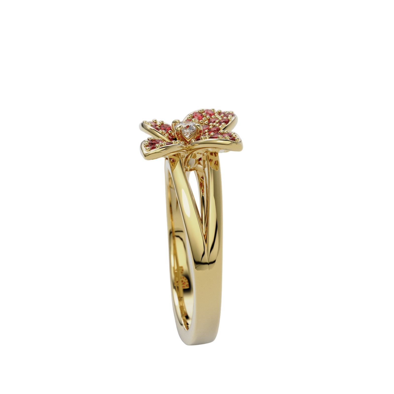 Bague "Fleurette" rubis collection Fleur de Peau