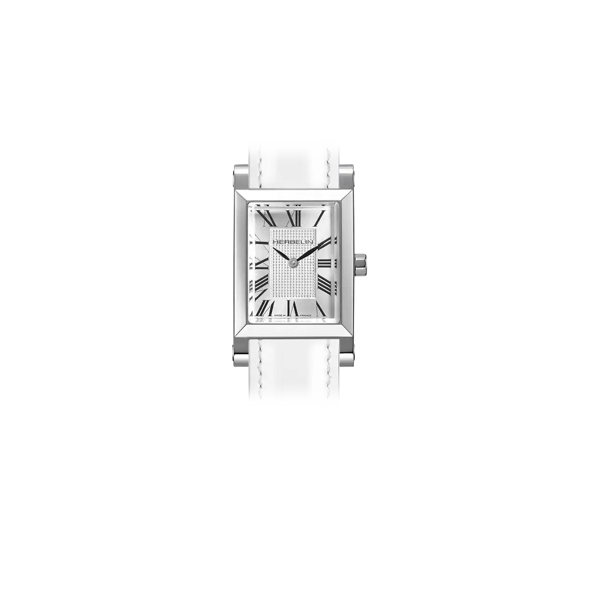 ANTARÈS – RECTANGLE – QUARTZ – BLANC ARGENTÉ