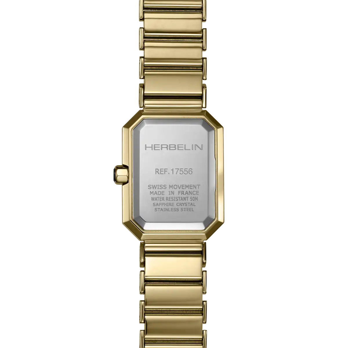 OCTOGÔNE – QUARTZ – NACRE BLANCHE & PVD OR JAUNE