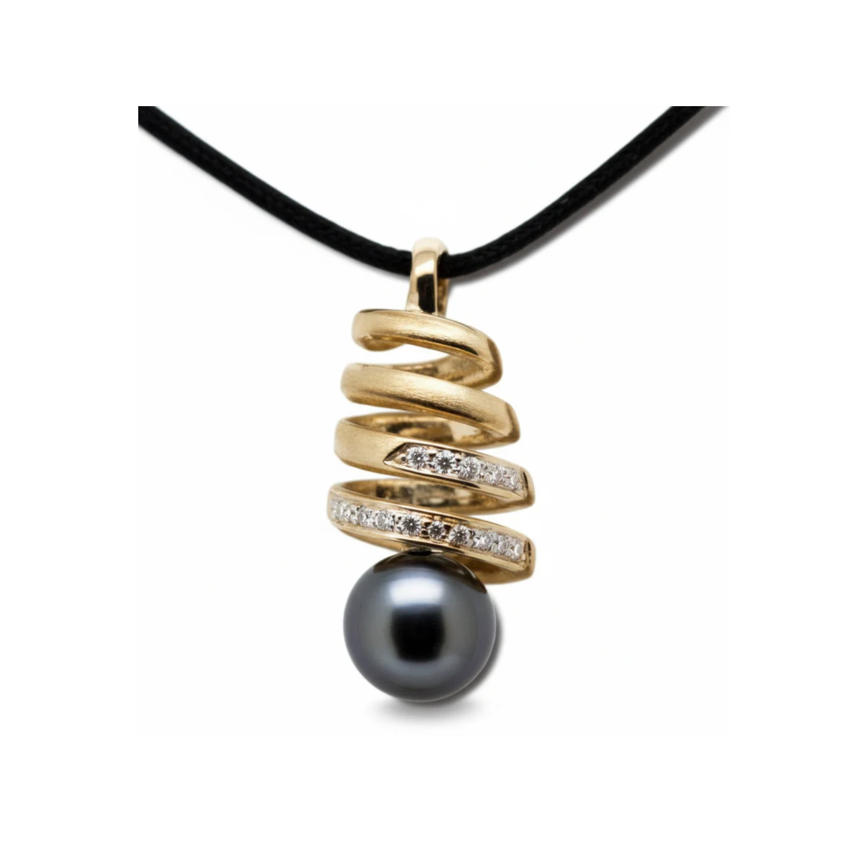 Pendentif Tourbillon de la Vie Perle de Tahiti jaune