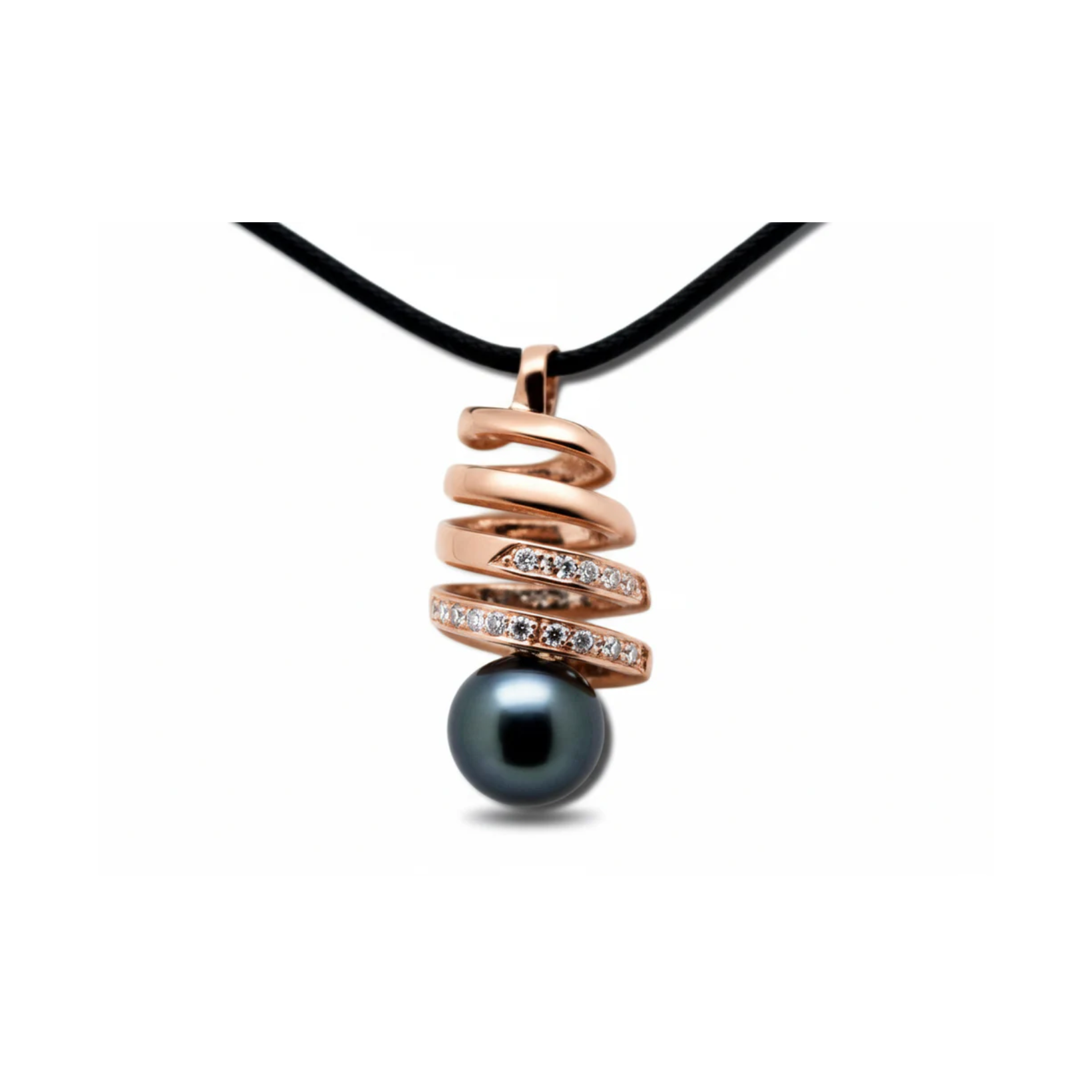 Pendentif Tourbillon de la Vie Perle de Tahiti rose