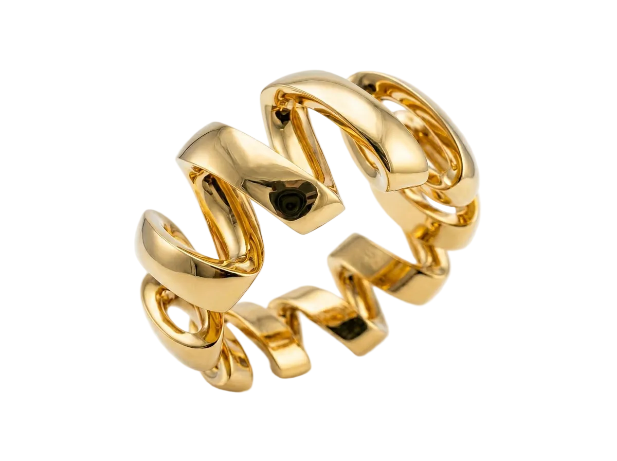 bague tourbillon de la vie en or