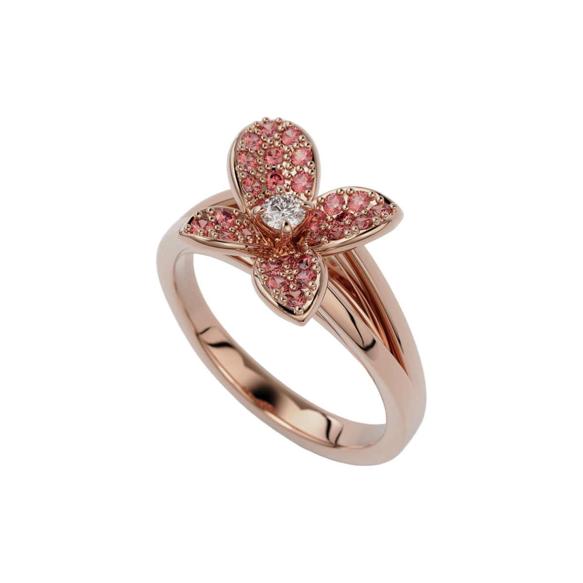 bague fleurette rubis collection fleur de peau