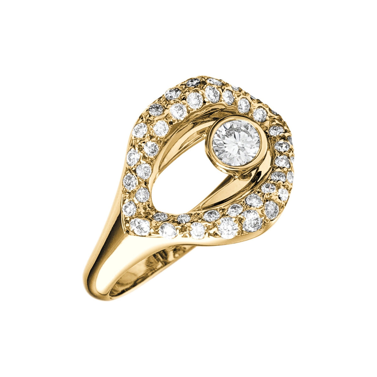 bague la croqueuse de diamant en or jaune