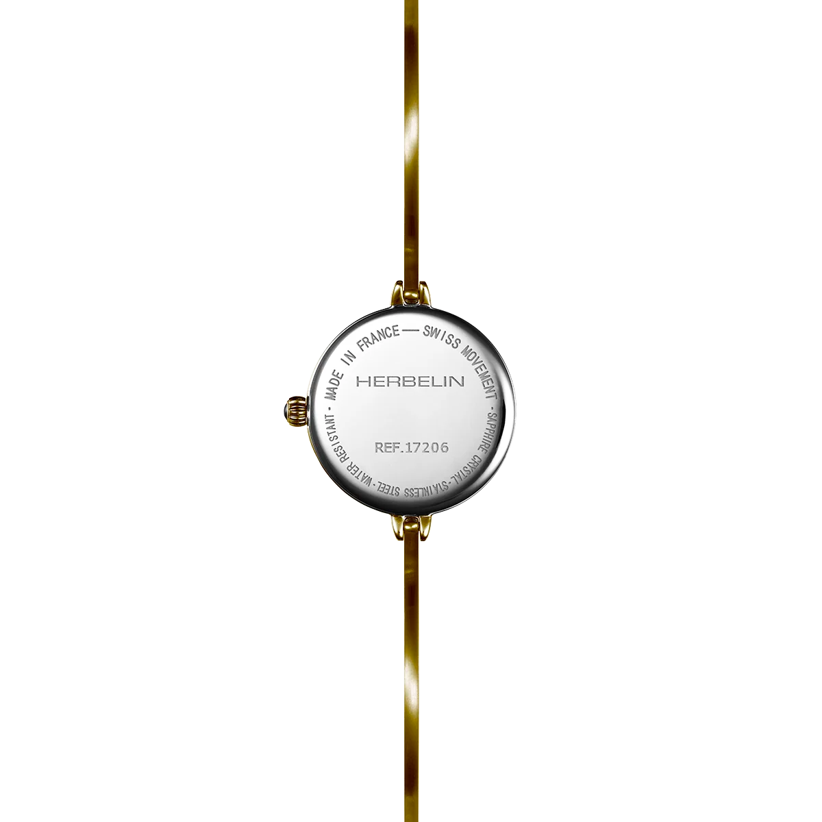 FIL – QUARTZ – PVD OR JAUNE & NACRE BLANCHE