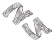 “le petit” Tourbillon de la Vie earrings in 18-carat gold studded with 0.16-carat diamonds