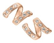 “le petit” Tourbillon de la Vie earrings in 18-carat gold studded with 0.16-carat diamonds