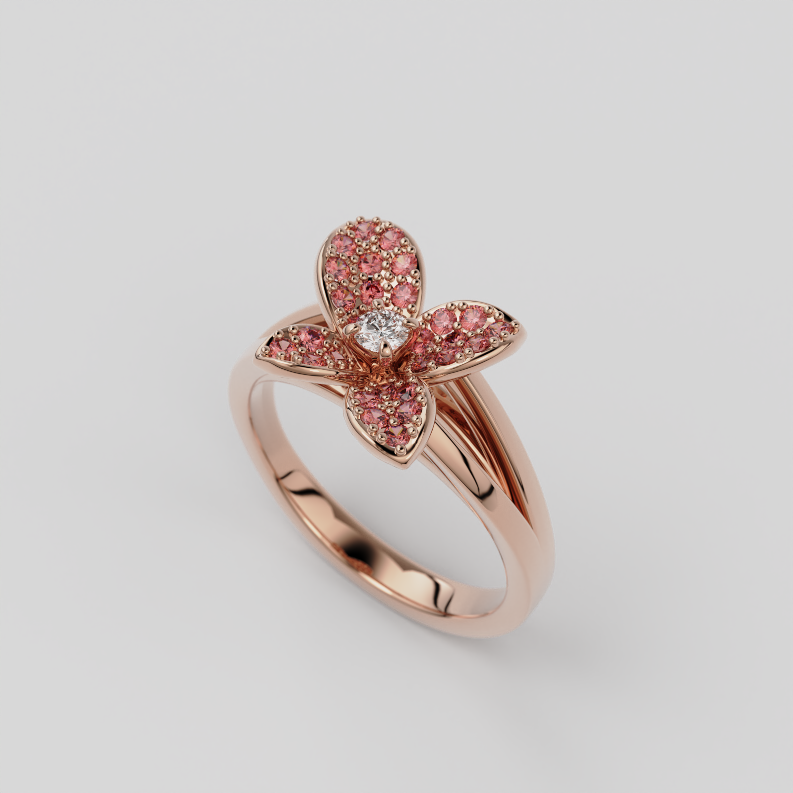 Bague "Fleurette" rubis collection Fleur de Peau