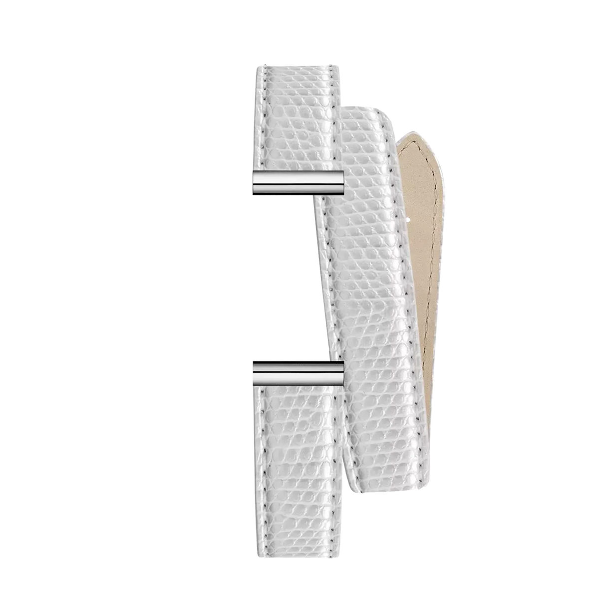 ANTARÈS – BRACELET DOUBLE – BLANC IGUANE