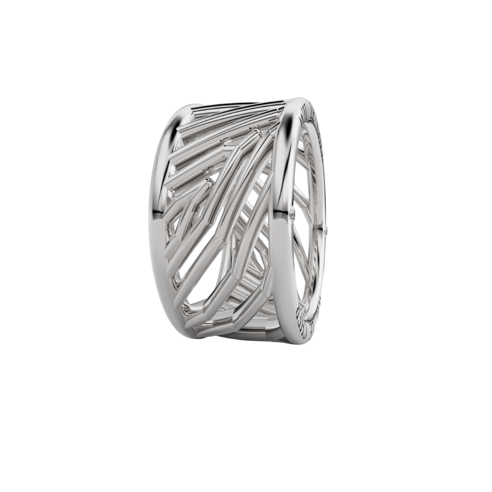 Bague Palme en or blanc 3