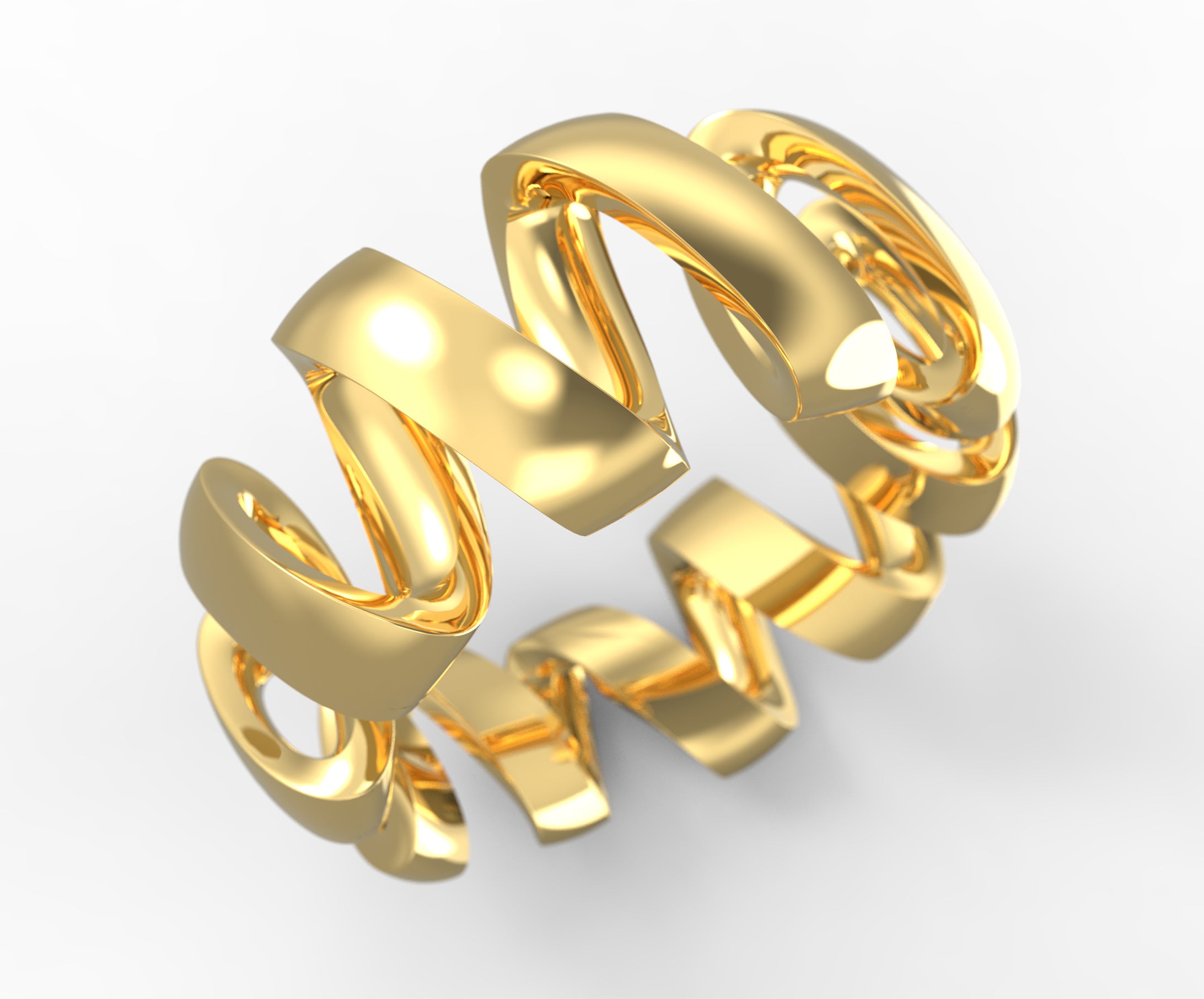 All gold Tourbillon de la Vie ring